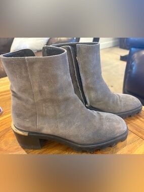 Jimmy Choo Melodie Bootie- Gray Side-Zip Bootie
